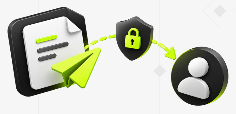 A private document delivered to a verified recipient through a secure link