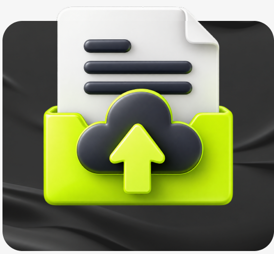 A document protected inside a bright green upload folder